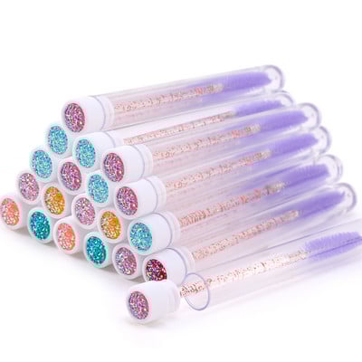 Perie de unică folosință pentru sprâncene Design tub separat pentru extensie de gene Stick Perie aplicatoare pentru baghete de rimel pentru colorarea sprâncenelor