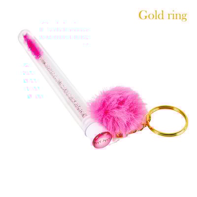 1 perie tub pentru gene cu bile de păr, baghetă de rimel, pentru extensia genelor, instrument de machiaj transparent pentru micro pieptene