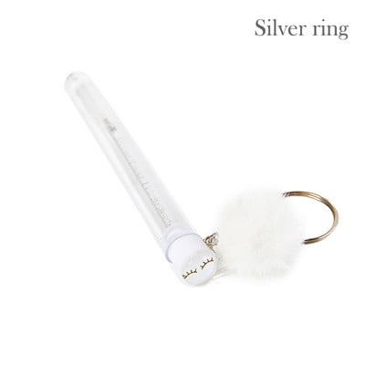 1 perie tub pentru gene cu bile de păr, baghetă de rimel, pentru extensia genelor, instrument de machiaj transparent pentru micro pieptene