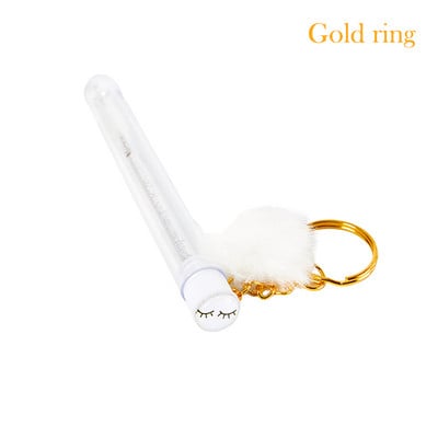 1 perie tub pentru gene cu bile de păr, baghetă de rimel, pentru extensia genelor, instrument de machiaj transparent pentru micro pieptene