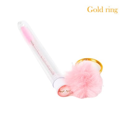 1 perie tub pentru gene cu bile de păr, baghetă de rimel, pentru extensia genelor, instrument de machiaj transparent pentru micro pieptene