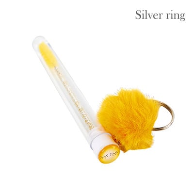 1 perie tub pentru gene cu bile de păr, baghetă de rimel, pentru extensia genelor, instrument de machiaj transparent pentru micro pieptene