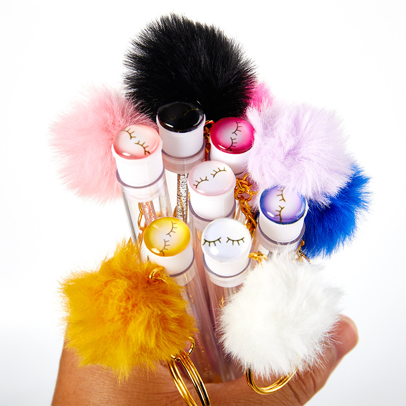 1 perie tub pentru gene cu bile de păr, baghetă de rimel, pentru extensia genelor, instrument de machiaj transparent pentru micro pieptene