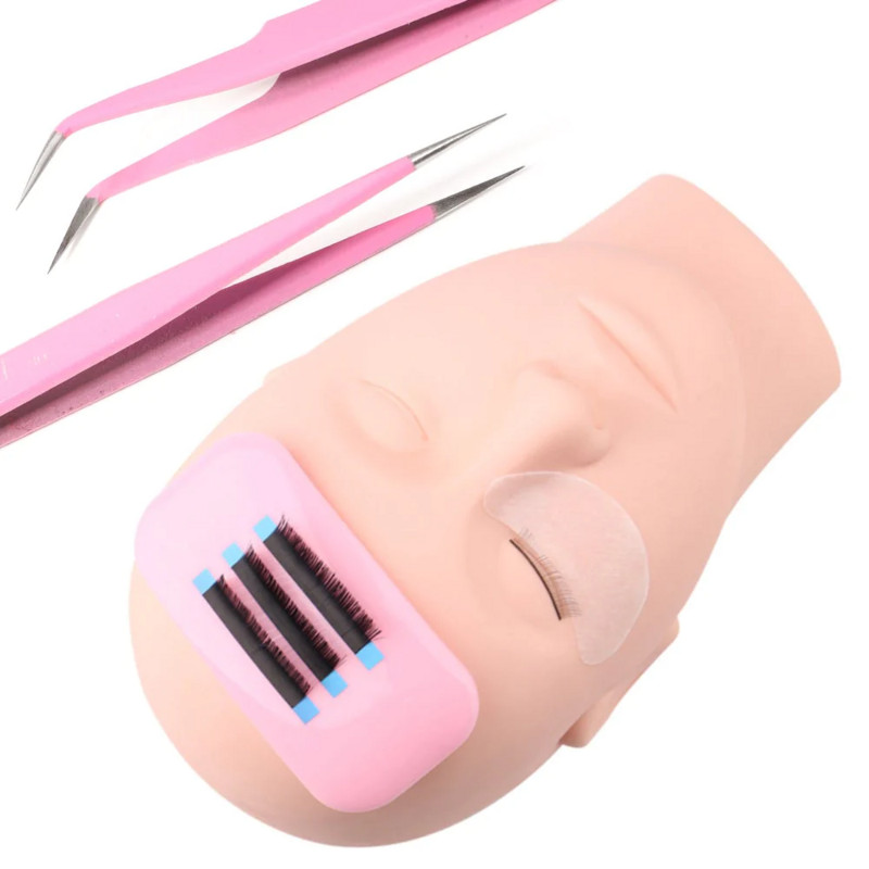 Veyes Inc Επεκτάσεις βλεφαρίδων Νέο κιτ πρακτικής για αρχάριους με Mannequin Veyelash Extension βλεφαρίδων Εργαλεία μακιγιάζ για βλεφαρίδες