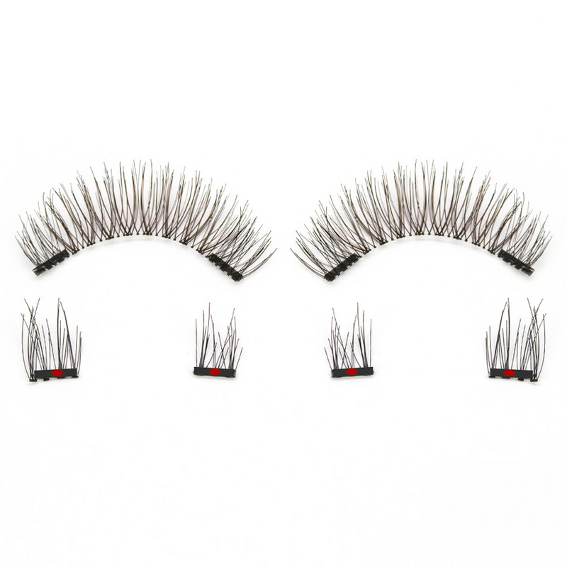 Genailish Magnetic Ψεύτικες βλεφαρίδες 2 Μαγνήτες Χειροποίητες Χονδρικές Ψεύτικες Βλεφαρίδες Magnetique Σετ Μακιγιάζ Τσιμπιδάκια για την ομορφιά των ματιών