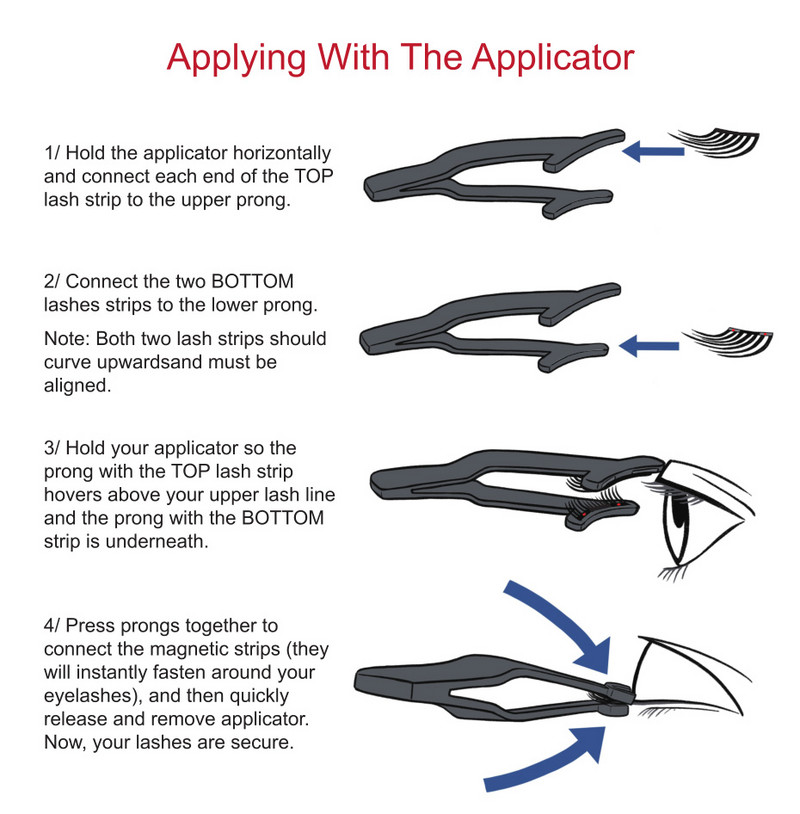 Genailish Magnetic Ψεύτικες βλεφαρίδες 2 Μαγνήτες Χειροποίητες Χονδρικές Ψεύτικες Βλεφαρίδες Magnetique Σετ Μακιγιάζ Τσιμπιδάκια για την ομορφιά των ματιών