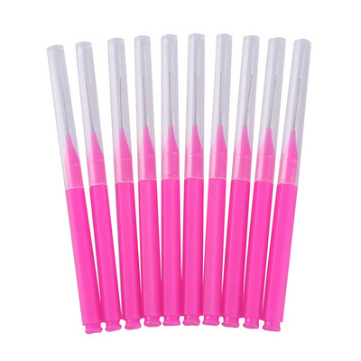 10 buc. Micro perii pliabile Aplicatoare de microperie de unică folosință Extensii de gene Lipici pentru gene Perie de curățare pentru gene