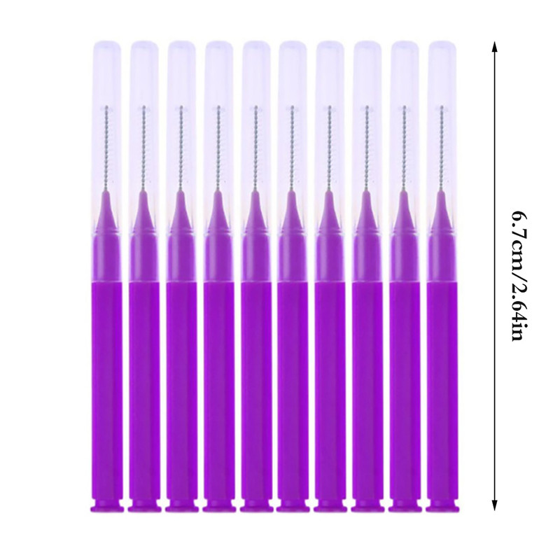 10 buc. Micro perii pliabile Aplicatoare de microperie de unică folosință Extensii de gene Lipici pentru gene Perie de curățare pentru gene