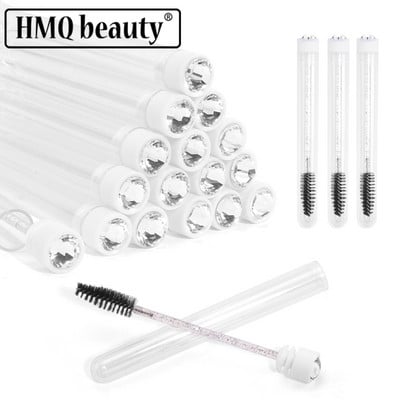 50/100/200PCS Βούρτσες μάσκαρα βλεφαρίδων Ράβδοι με προστασία από τη σκόνη Σωλήνας βούρτσας φρυδιών με αντικατάσταση Εφαρμογή μακιγιάζ Επαναχρησιμοποιήσιμο