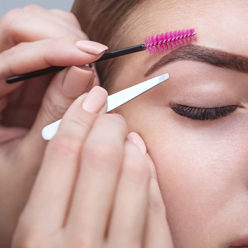 14 buc Set de perii de machiaj pentru gene Mascara Shield Guard Curler Aplicator Pieptene Separator de gene Perie pentru gene Pensete Clips