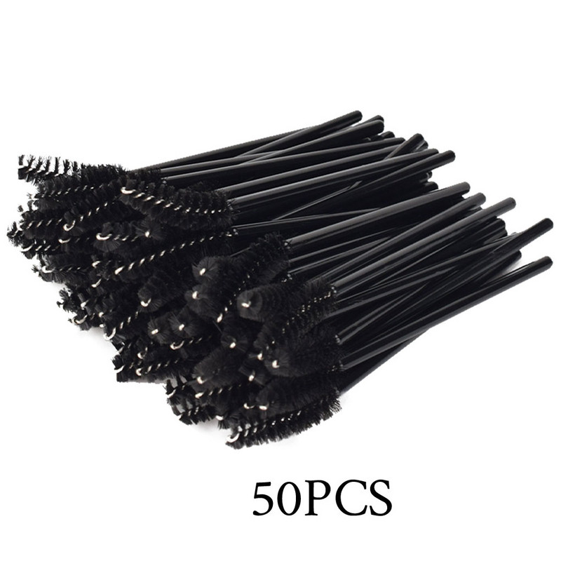 50 vnt. Blakstienų šepetėlis Vienkartinis blakstienų lazdelės atskyrimo įrankis Plastikinė rankena pakelianti antakių šepetėlius Makiažo reikmenys