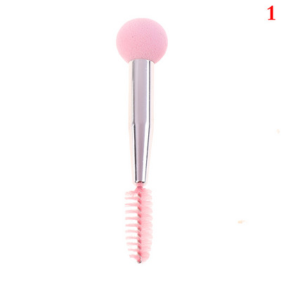 Pudră pentru sprâncene într-un pas Kit de modelare a sprâncenelor pentru machiaj cu două capete Burete pentru sprâncene Perie de machiaj pentru femei Instrument de perie pentru capul ochilor