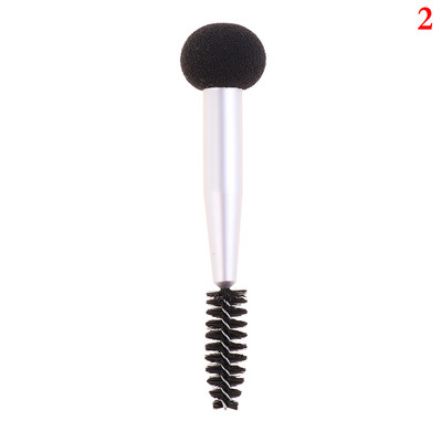 Pudră pentru sprâncene într-un pas Kit de modelare a sprâncenelor pentru machiaj cu două capete Burete pentru sprâncene Perie de machiaj pentru femei Instrument de perie pentru capul ochilor