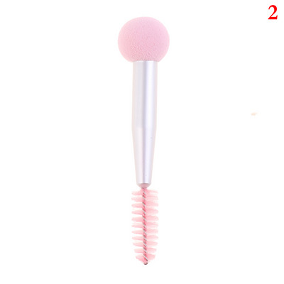 Pudră pentru sprâncene într-un pas Kit de modelare a sprâncenelor pentru machiaj cu două capete Burete pentru sprâncene Perie de machiaj pentru femei Instrument de perie pentru capul ochilor