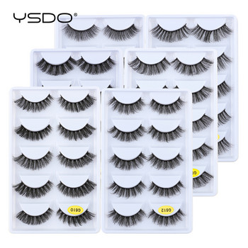 YSDO Mink Eyelashes Χονδρική 2/10/50/100 Boxes Fluffy 3D Mink Lashes Makeup Natural Μακρύς Όγκος Ψεύτικες Βλεφαρίδες Μαζικά Faux Cils