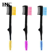 1/5 buc 2 în 1 perie pliabilă pentru sprâncene cu două capete Pieptene perie pentru gene cu pieptene rotund sigur pentru instrument cosmetic pentru machiajul ochilor