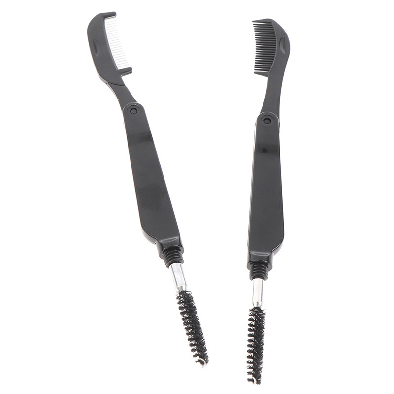 1/5 buc 2 în 1 perie pliabilă pentru sprâncene cu două capete Pieptene perie pentru gene cu pieptene rotund sigur pentru instrument cosmetic pentru machiajul ochilor