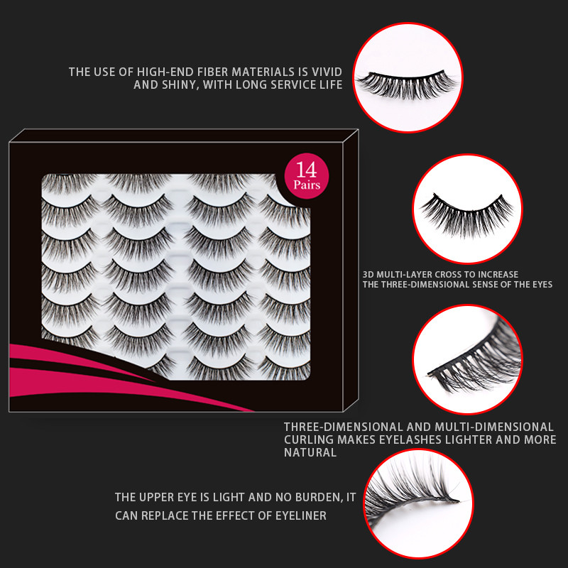 14 чифта комплект норкови мигли изкуствени мигли 32 стила естествени дебели пухкави дълги мигли грим инструменти за удължаване на красотата