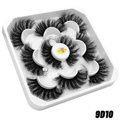 GROINNEYA 5 Pairs Mink Lashes mākslīgās skropstas ūdeles mākslīgās skropstas Dramatic Volume Lashes Skropstu pieaudzēšana grimam