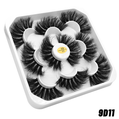 GROINNEYA 5 Pairs Mink Lashes mākslīgās skropstas ūdeles mākslīgās skropstas Dramatic Volume Lashes Skropstu pieaudzēšana grimam