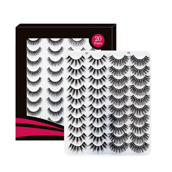 14/20 Pairs Mixed 3D Mink Lashes Ψεύτικες βλεφαρίδες Φυσικά μακριά εργαλεία μακιγιάζ ματιών Σετ ψεύτικες βλεφαρίδες Faux Cils Make Up Maquiagem