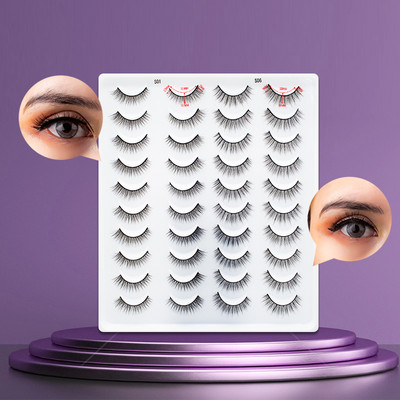 14/20 pāri jauktas 3D ūdeles skropstas mākslīgās skropstas dabīgas garās acu grims instrumenti viltus skropstu komplekts mākslīgās cilpas Make Up Maquiagem