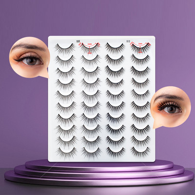 14/20 pāri jauktas 3D ūdeles skropstas mākslīgās skropstas dabīgas garās acu grims instrumenti viltus skropstu komplekts mākslīgās cilpas Make Up Maquiagem