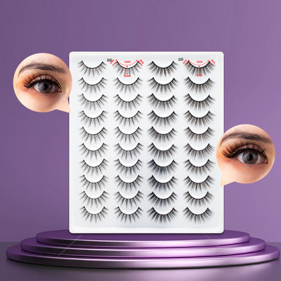 14/20 pāri jauktas 3D ūdeles skropstas mākslīgās skropstas dabīgas garās acu grims instrumenti viltus skropstu komplekts mākslīgās cilpas Make Up Maquiagem