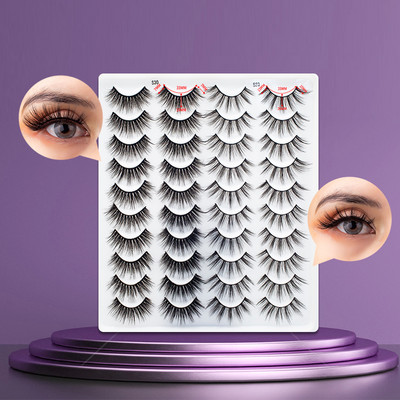 14/20 pāri jauktas 3D ūdeles skropstas mākslīgās skropstas dabīgas garās acu grims instrumenti viltus skropstu komplekts mākslīgās cilpas Make Up Maquiagem