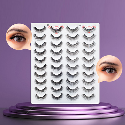 14/20 pāri jauktas 3D ūdeles skropstas mākslīgās skropstas dabīgas garās acu grims instrumenti viltus skropstu komplekts mākslīgās cilpas Make Up Maquiagem