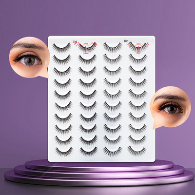 14/20 pāri jauktas 3D ūdeles skropstas mākslīgās skropstas dabīgas garās acu grims instrumenti viltus skropstu komplekts mākslīgās cilpas Make Up Maquiagem