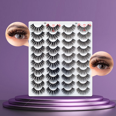 14/20 pāri jauktas 3D ūdeles skropstas mākslīgās skropstas dabīgas garās acu grims instrumenti viltus skropstu komplekts mākslīgās cilpas Make Up Maquiagem