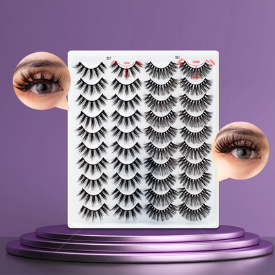 14/20 pāri jauktas 3D ūdeles skropstas mākslīgās skropstas dabīgas garās acu grims instrumenti viltus skropstu komplekts mākslīgās cilpas Make Up Maquiagem