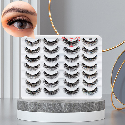 14/20 pāri jauktas 3D ūdeles skropstas mākslīgās skropstas dabīgas garās acu grims instrumenti viltus skropstu komplekts mākslīgās cilpas Make Up Maquiagem