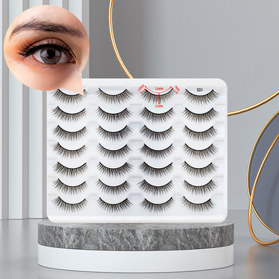 14/20 pāri jauktas 3D ūdeles skropstas mākslīgās skropstas dabīgas garās acu grims instrumenti viltus skropstu komplekts mākslīgās cilpas Make Up Maquiagem