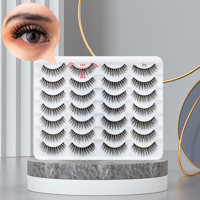 14/20 pāri jauktas 3D ūdeles skropstas mākslīgās skropstas dabīgas garās acu grims instrumenti viltus skropstu komplekts mākslīgās cilpas Make Up Maquiagem