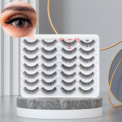 14/20 pāri jauktas 3D ūdeles skropstas mākslīgās skropstas dabīgas garās acu grims instrumenti viltus skropstu komplekts mākslīgās cilpas Make Up Maquiagem