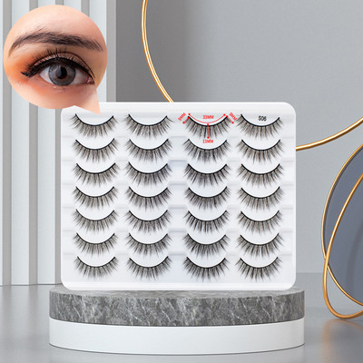 14/20 pāri jauktas 3D ūdeles skropstas mākslīgās skropstas dabīgas garās acu grims instrumenti viltus skropstu komplekts mākslīgās cilpas Make Up Maquiagem