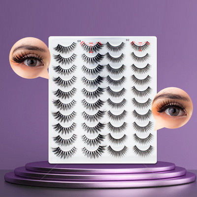 14/20 pāri jauktas 3D ūdeles skropstas mākslīgās skropstas dabīgas garās acu grims instrumenti viltus skropstu komplekts mākslīgās cilpas Make Up Maquiagem