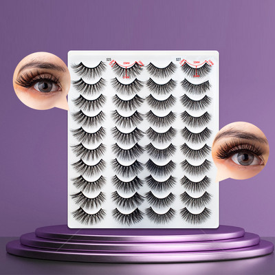 14/20 pāri jauktas 3D ūdeles skropstas mākslīgās skropstas dabīgas garās acu grims instrumenti viltus skropstu komplekts mākslīgās cilpas Make Up Maquiagem