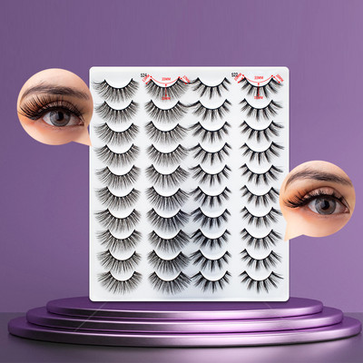 14/20 pāri jauktas 3D ūdeles skropstas mākslīgās skropstas dabīgas garās acu grims instrumenti viltus skropstu komplekts mākslīgās cilpas Make Up Maquiagem