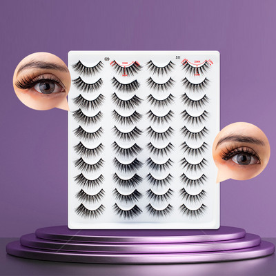 14/20 pāri jauktas 3D ūdeles skropstas mākslīgās skropstas dabīgas garās acu grims instrumenti viltus skropstu komplekts mākslīgās cilpas Make Up Maquiagem