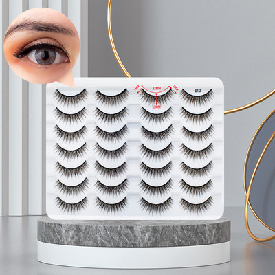 14/20 pāri jauktas 3D ūdeles skropstas mākslīgās skropstas dabīgas garās acu grims instrumenti viltus skropstu komplekts mākslīgās cilpas Make Up Maquiagem