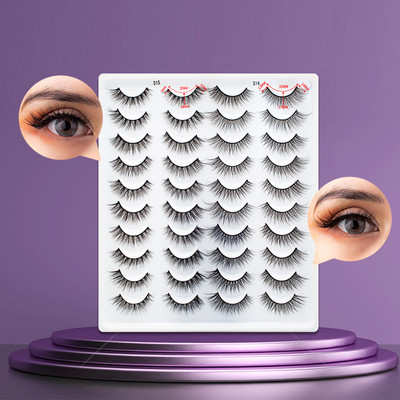 14/20 pāri jauktas 3D ūdeles skropstas mākslīgās skropstas dabīgas garās acu grims instrumenti viltus skropstu komplekts mākslīgās cilpas Make Up Maquiagem