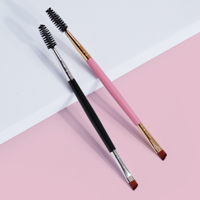 2 buc. perie pentru sprâncene cu cap dublu pieptene fard de pleoape pudră gene cosmetice perii de machiaj instrument de perie de machiaj pentru eyeliner