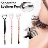 Ondulător de gene cu cap dublu Machiaj de frumusețe Separator de gene Perie de gene pliabilă din metal Mascara Curl Machiaj de frumusețe Instrument cosmetic