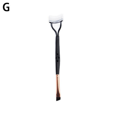 Ondulător de gene cu cap dublu Machiaj de frumusețe Separator de gene Perie de gene pliabilă din metal Mascara Curl Machiaj de frumusețe Instrument cosmetic