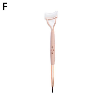 Ondulător de gene cu cap dublu Machiaj de frumusețe Separator de gene Perie de gene pliabilă din metal Mascara Curl Machiaj de frumusețe Instrument cosmetic