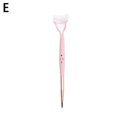 Ondulător de gene cu cap dublu Machiaj de frumusețe Separator de gene Perie de gene pliabilă din metal Mascara Curl Machiaj de frumusețe Instrument cosmetic