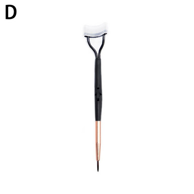 Ondulător de gene cu cap dublu Machiaj de frumusețe Separator de gene Perie de gene pliabilă din metal Mascara Curl Machiaj de frumusețe Instrument cosmetic